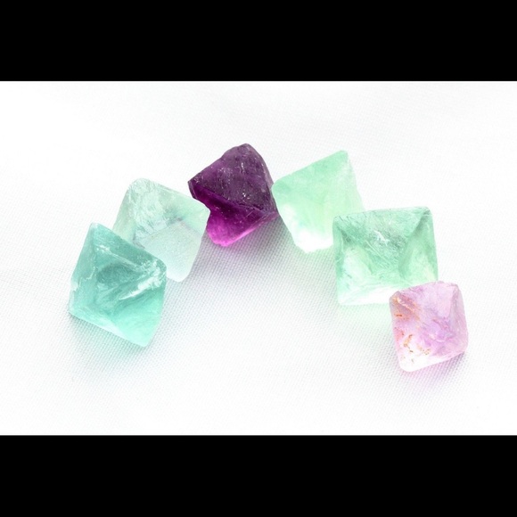 3 Stone Fluorite Gemstone Wire Wrap Ring - Picture 2 of 7